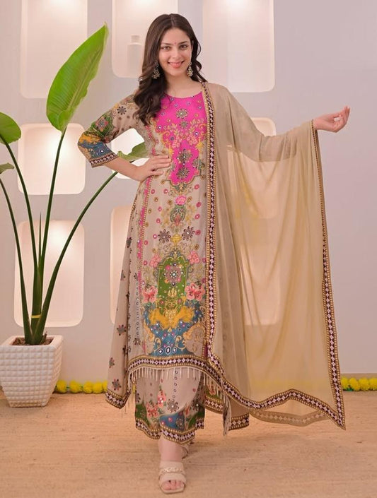 Women's ethnic Noori Anarkali Kurta with dupatta set