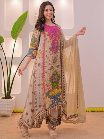 Women's ethnic Noori Anarkali Kurta with dupatta set