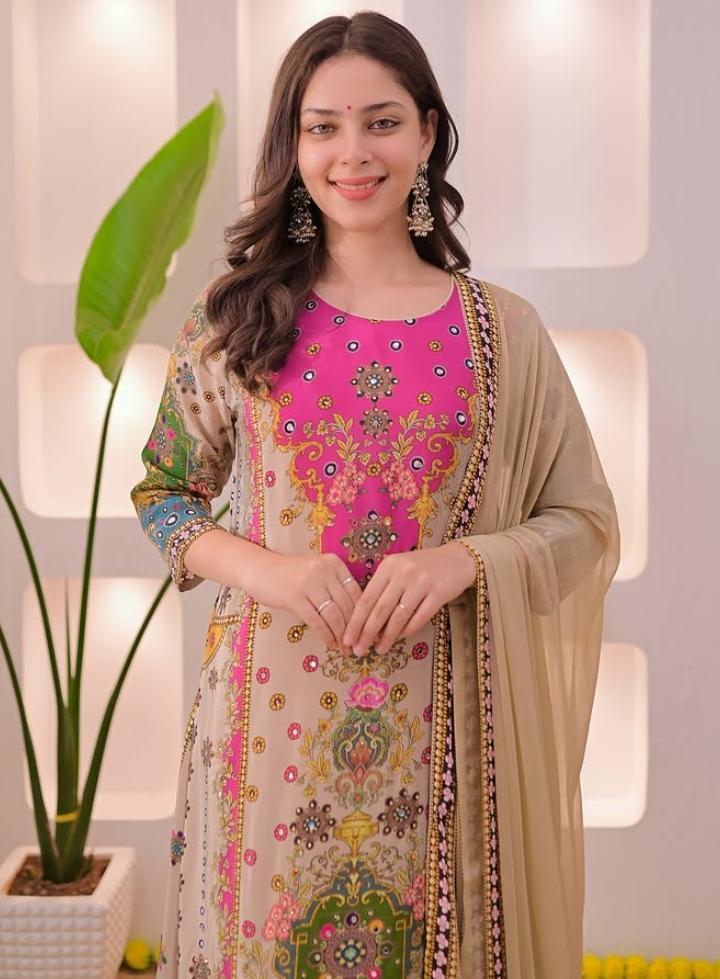 Women's ethnic Noori Anarkali Kurta with dupatta set