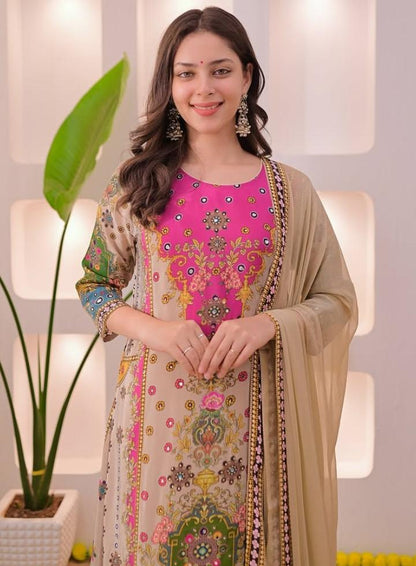 Women's ethnic Noori Anarkali Kurta with dupatta set