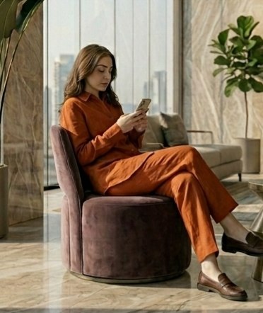 Women's Rust Orange Cotton Co-Ord Set