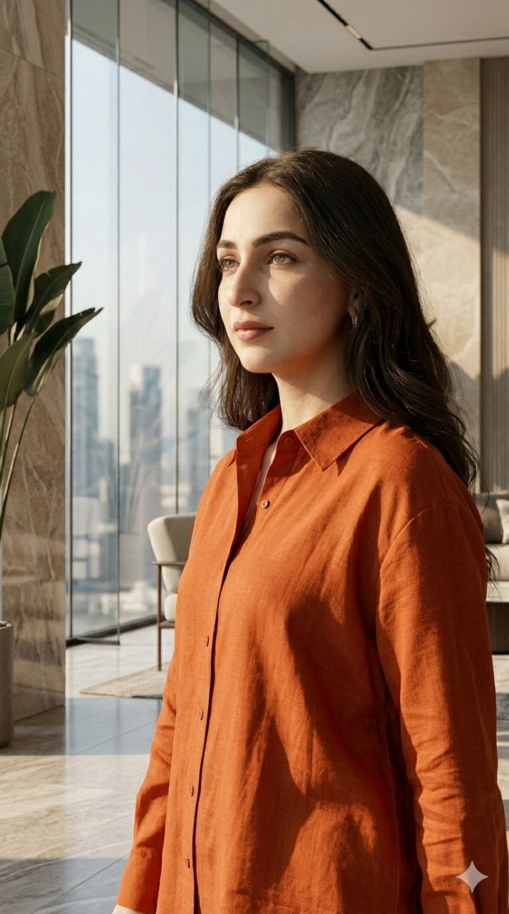 Women's Rust Orange Cotton Co-Ord Set