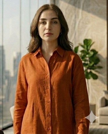 Women's Rust Orange Cotton Co-Ord Set